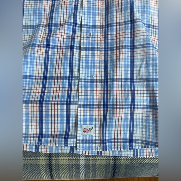 Vineyard Vines Classic Fit Murray Shirt Plaid Whale Large Button Down cotton - Picture 2 of 6